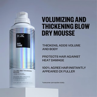 Foto 2 | Foto 2 | Mousse Igk Big Time Para Volumen Y Espesamiento, 180 Ml, Vegano, Libre De Crueldad Animal - Venta Internacional.