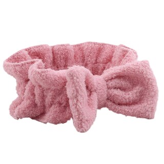 Foto 3 | Foto 3 | Diadema Huoguo Soft Top Bowknot Wash Para Maquillaje Facial Rosa - Venta Internacional.