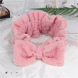 Foto 4 | Foto 4 | Diadema Huoguo Soft Top Bowknot Wash Para Maquillaje Facial Rosa - Venta Internacional.