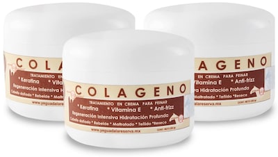 Foto 1 | Foto 1 | Tri Pack Colágeno Crema Para Peinar Yeguada La Reserva. Crema Para Cabello Con Keratina Y Vitamina E (3 Pieza)