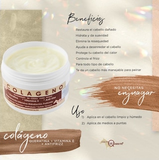 Foto 2 | Foto 2 | Tri Pack Colágeno Crema Para Peinar Yeguada La Reserva. Crema Para Cabello Con Keratina Y Vitamina E (3 Pieza)