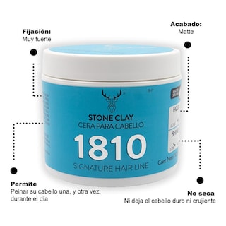 Foto 3 | Foto 3 | Stone Clay Pomade Cera Para Cabello Fijación Muy Alta 1810