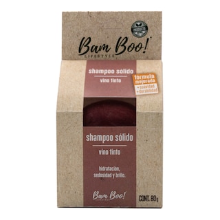 Foto 3 | Foto 3 | Acondicionador Sólido Té de Limón 80 Gr más 2 Shampoos Solidos Vino Tinto 80 Gr Bam Boo! Lifestyle