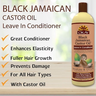 Foto 4 | Foto 4 | Acondicionador Sin Enjuague Okay Black, Aceite De Ricino Jamaicano, 1 Litro - Venta Internacional.