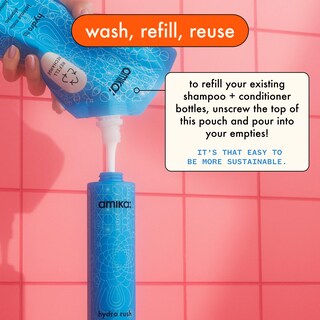 Foto 2 | Foto 2 | Acondicionador Amika Hydro Rush Hidratación Intensa 500 Ml - Venta Internacional.