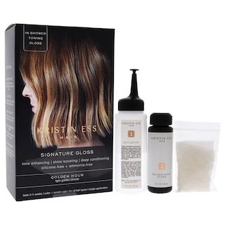 Foto 3 | Foto 3 | Signature Hair Gloss - Golden Hour - Light Golden Blonde Kristin Ess Brown Colour