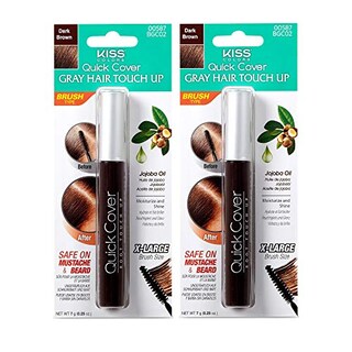 Foto 1 | Foto 1 | Brocha De Retoque Para Cabello Kiss Colors Quick Cover, Marrón Oscuro Bgc02 - Venta Internacional.