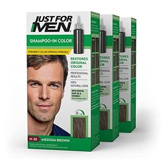 Foto 1 | Foto 1 | Champú Para Teñir El Cabello Solo Para Hombres, Marrón Mediano, H-35, Paquete De 3 - Venta Internacional.
