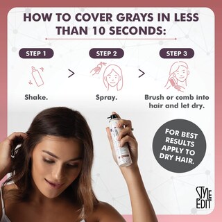 Foto 4 | Foto 4 | Root Touch Up Spray Style Edit Para Cabello Castaño Medio - Venta Internacional.