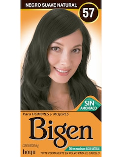 Foto 1 | Foto 1 | Tinte Para Cabello En Polvo Bigen Negro Suave Natural 57, 6 Gr