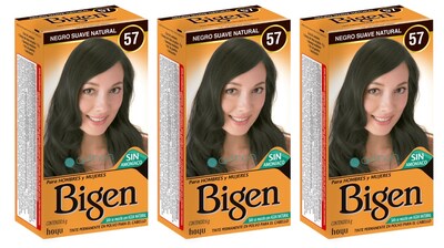 Foto 1 | Foto 1 | Tinte para Cabello Bigen 57 Negro Suave Natural 3 Piezas