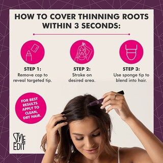 Foto 6 | Foto 6 | Lápiz Protector de Raíces Style Edit para Cabello Castaño oscuro paquete de 2 - Venta Internacional