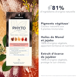 Foto 3 | Foto 3 | Tinte Para El Cabello Phyto Phytocolor Permanent 4 Brown, 12 Ml, Sin Amoniaco - Venta Internacional.
