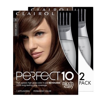 Foto 1 | Foto 1 | Tinte Para El Cabello Clairol Nice'n Easy Perfect 10 6 Castaño Claro X2 - Venta Internacional.
