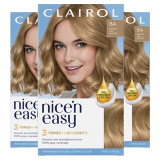 Foto 1 | Foto 1 | Tinte Para El Cabello Clairol Nice'n Easy 8a, Rubio Ceniza Medio, Paquete De 3 - Venta Internacional.