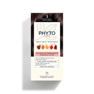 Foto 1 | Foto 1 | Tinte Para El Cabello Phyto Phytocolor Permanent 3, Marrón Oscuro, 12 Ml - Venta Internacional.