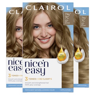 Foto 1 | Foto 1 | Tinte Para El Cabello Clairol Nice'n Easy 7c, Rubio Oscuro Y Fresco, Paquete De 3 - Venta Internacional.