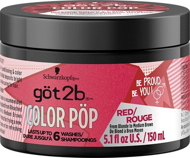 Foto 1 | Foto 1 | Mascarilla Para Teñir El Cabello Got2b Color Pop Semipermanente Roja 150 Ml - Venta Internacional.