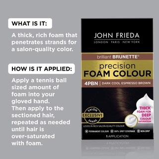 Foto 2 | Foto 2 | Tinte De Pelo John Frieda Precision Foam 4pbn Dark Espresso - Venta Internacional.