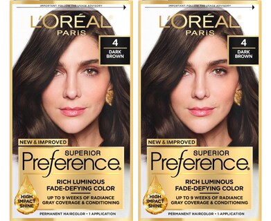 Foto 1 | Foto 1 | Tinte Para El Cabello L'oreal Paris Superior Preference Dark Brown 4 (x2) - Venta Internacional.