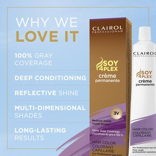 Foto 3 | Foto 3 | Tinte Para El Cabello Clairol Professional Permanent Crème 3v Medium Violet - Venta Internacional.