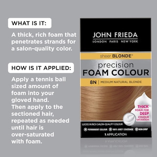 Foto 2 | Foto 2 | Tinte De Pelo John Frieda Precision Foam Medium Natural Blonde 8n - Venta Internacional.