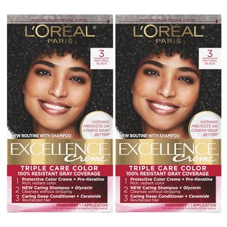 Foto 1 | Foto 1 | Tinte De Pelo L'oreal Paris Excellence Creme 3 Natural Black X2 - Venta Internacional.