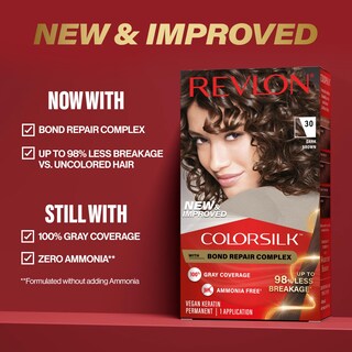 Foto 3 | Foto 3 | Tinte Para El Cabello Revlon Colorsilk 37 Marrón Dorado Oscuro 100% Gris - Venta Internacional.