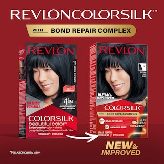 Foto 2 | Foto 2 | Tinte Para El Cabello Revlon Colorsilk Con Complejo Reparador De Uniones, Azul Y Negro - Venta Internacional.