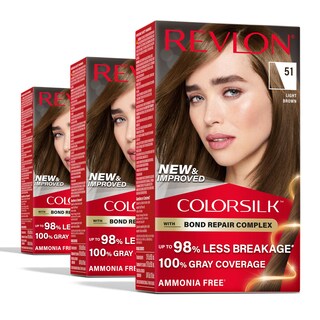 Foto 1 | Foto 1 | Tinte Para El Cabello Revlon Colorsilk 51, Marrón Claro, Cobertura 100% Gris - Venta Internacional.