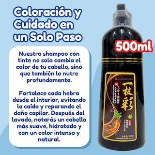 Foto 8 | Foto 8 | Shampoo Tinte 500ml Natural Cubre Canas Instantáneo (color Castaño)
