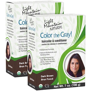 Foto 1 | Foto 1 | Tinte Para El Cabello Light Mountain Henna Color The Grey Dark Brown 200 Ml - Venta Internacional.