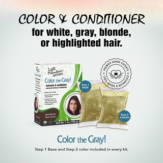 Foto 2 | Foto 2 | Tinte Para El Cabello Light Mountain Henna Color The Grey Dark Brown 200 Ml - Venta Internacional.