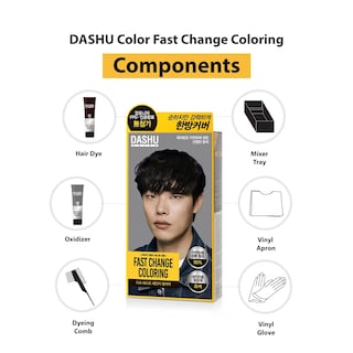Foto 6 | Foto 6 | Tinte Para El Cabello Dashu Color Fast Change Coloring Black Para Hombre - Venta Internacional.
