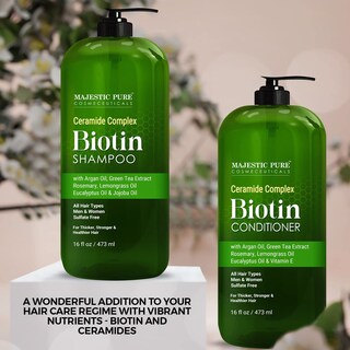 Foto 2 | Foto 2 | Set De Champú Y Acondicionador Majestic Pure Biotin 480 Ml - Venta Internacional.