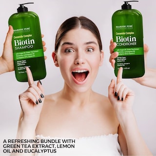 Foto 3 | Foto 3 | Set De Champú Y Acondicionador Majestic Pure Biotin 480 Ml - Venta Internacional.