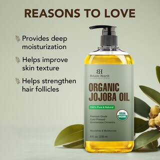 Foto 3 | Foto 3 | Aceite De Jojoba Botanic Hearth Orgánico, 240 Ml, 100% Puro, Prensado En Frío - Venta Internacional.