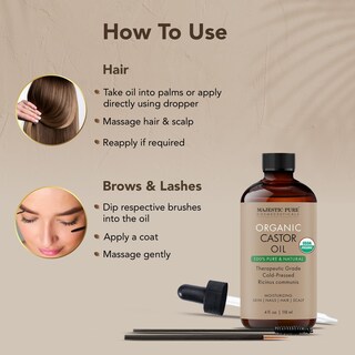 Foto 4 | Foto 4 | Aceite De Ricino Majestic Pure, 120 Ml, Orgánico, Prensado En Frío - Venta Internacional.