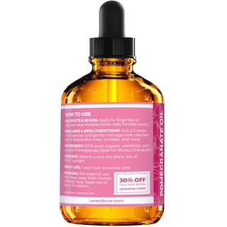 Foto 3 | Foto 3 | Aceite De Semillas De Granada Leven Rose, 60 Ml, 100% Puro, Sin Refinar - Venta Internacional.