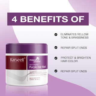 Foto 2 | Foto 2 | Mascarilla Capilar Karseell Maca Power Purple Neutraliza El Latón 500ml - Venta Internacional.