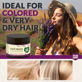 Foto 3 | Foto 3 | Mascarilla Para Cabello Seco Y Dañado Ecolove 350 Ml Con Extracto De Lavanda - Venta Internacional.
