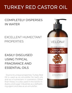Foto 2 | Foto 2 | Aceite Portador Velona Castor Turkey Red 946 Ml | 100% Puro - Venta Internacional.