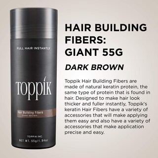 Foto 6 | Foto 6 | Fibras para la Construcción del Cabello Toppik Marrón Oscuro 55 g Unisex - Venta Internacional