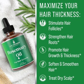 Foto 3 | Foto 3 | Aceite Para El Crecimiento Del Cabello, Maximizador Del Grosor Del Cabello, Romero, 60 Ml - Venta Internacional.