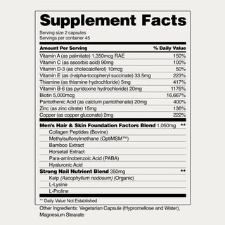Foto 6 | Foto 6 | Suplemento Para El Crecimiento Del Cabello Snap Supplements Para Hombres (60 Cápsulas) - Venta Internacional.