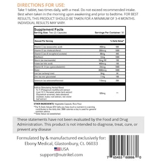 Foto 7 | Foto 7 | Suplemento Ebony Medical Para El Crecimiento Del Cabello, Tracción, Alopecia 30d - Venta Internacional.