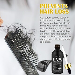 Foto 5 | Foto 5 | Sérum Para El Crecimiento Del Cabello, 60 Ml, 5% De Minoxidil Con Derma Roller, Kit Para Hombre - Venta Internacional.
