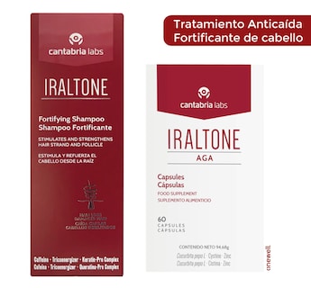 Foto 1 | Foto 1 | Kit Tratamiento Capilar Anticaída Iraltone: Shampoo Fortificante + Cápsulas Para El Crecimiento Y Fortalecimiento Del Cabello