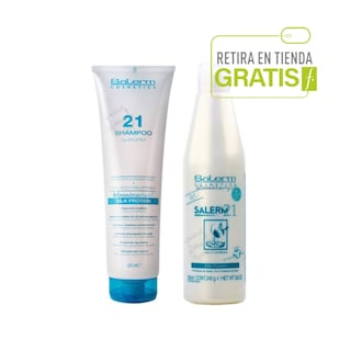 Foto 1 | Foto 1 | Kit De Champú Y Crema Salerm 21 250 Ml Para Cabello Seco Y Dañado - Venta Internacional.