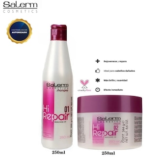 Foto 1 | Foto 1 | Kit De Tratamiento De Champú Y Crema Hi Repair Salerm Cosmetics - Venta Internacional.